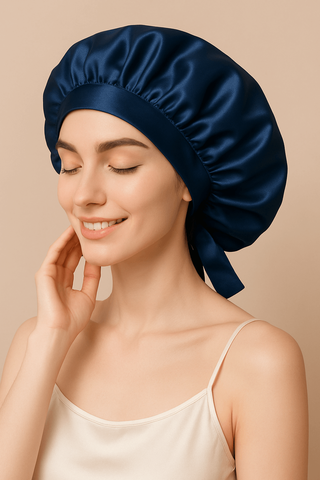 Bonnet en soie naturelle
