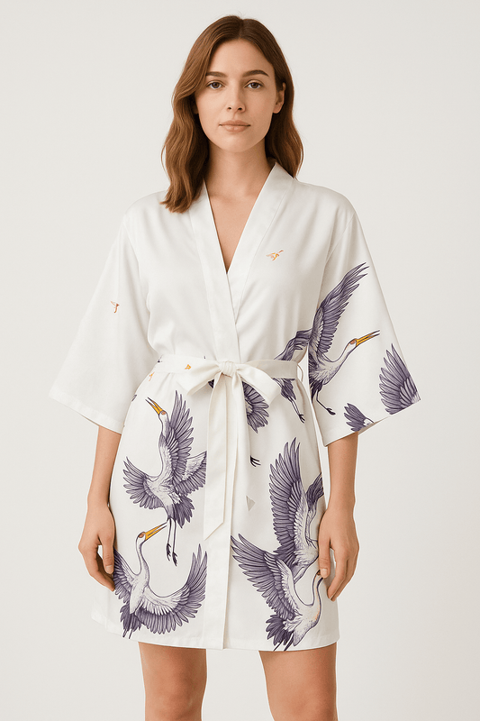 Kimono en satin - Okinawa