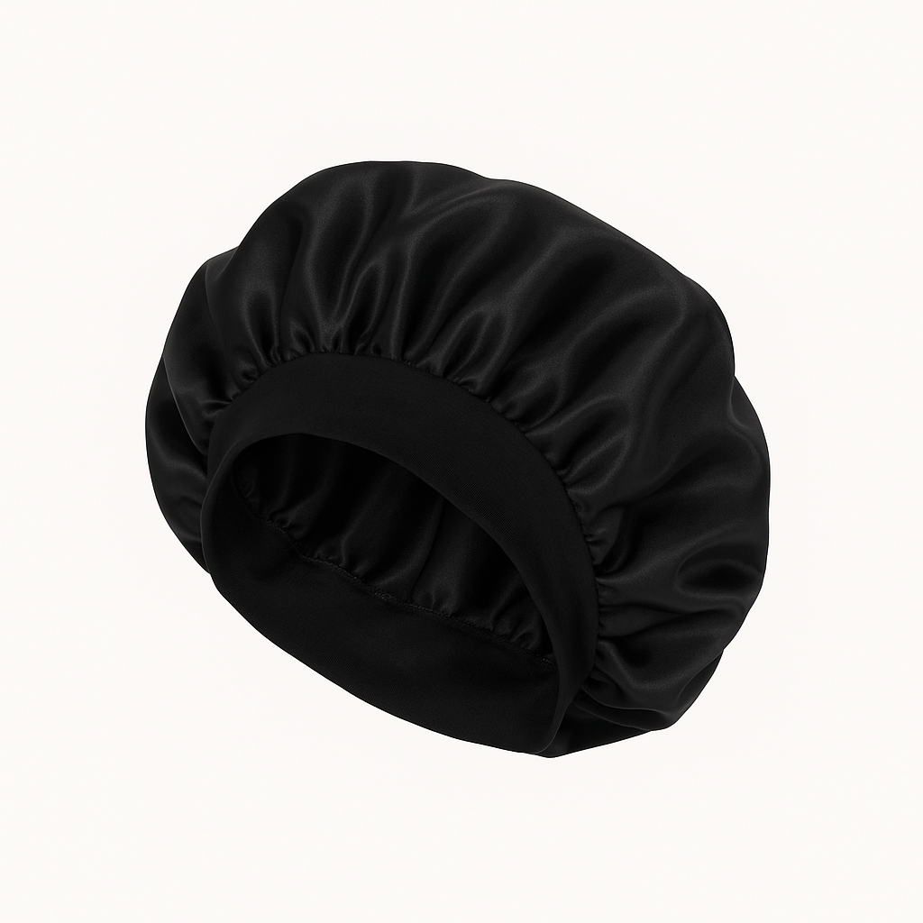 Bonnet en satin à bandeau
