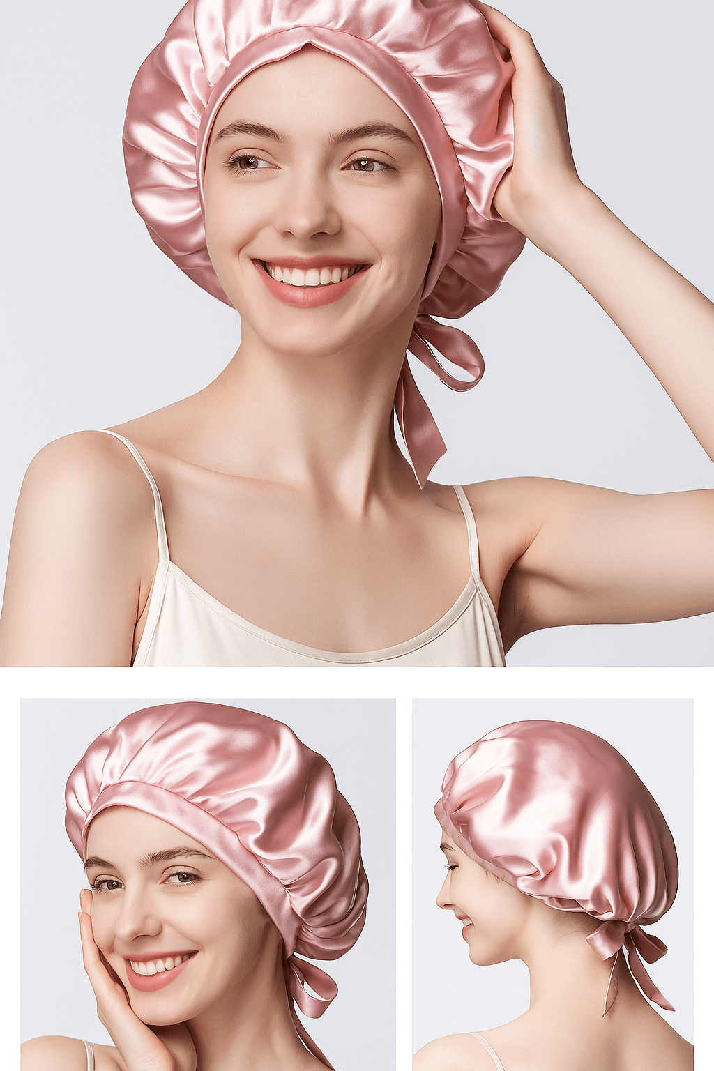 Bonnet en soie naturelle