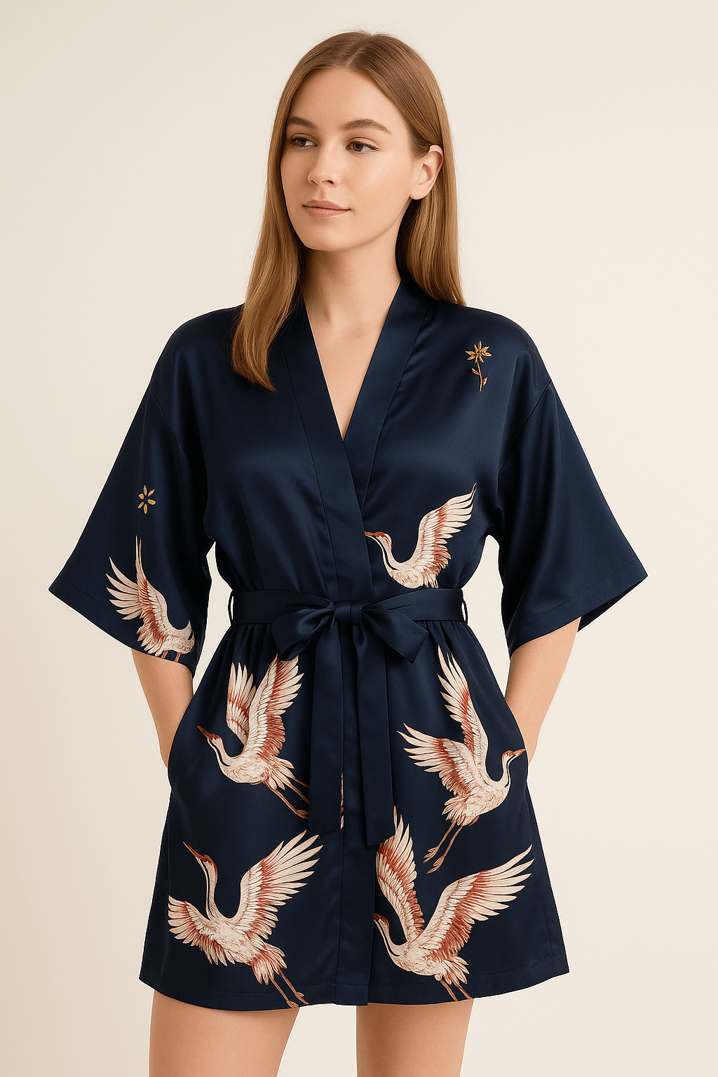 Kimono en satin - Okinawa