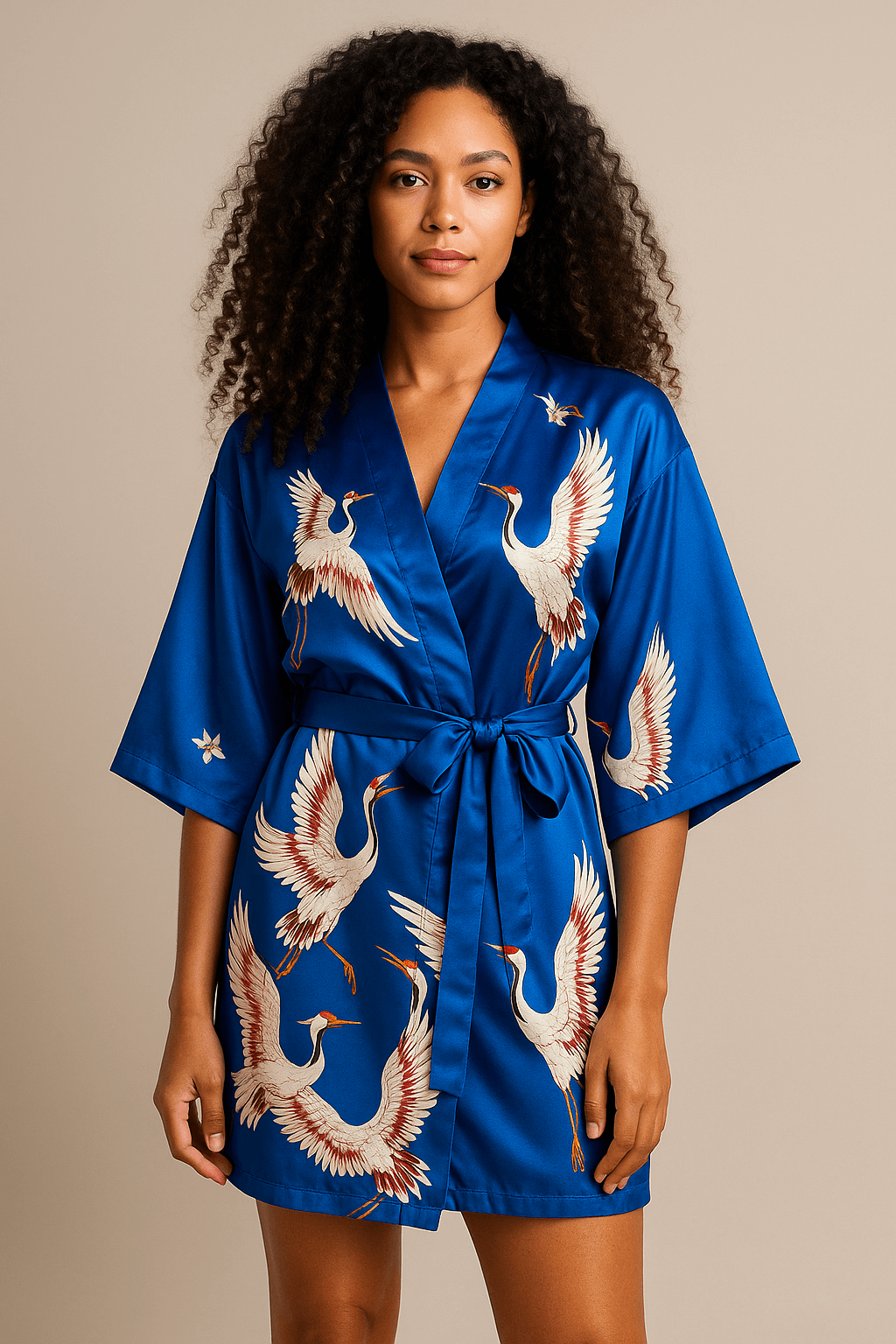 Kimono en satin - Okinawa