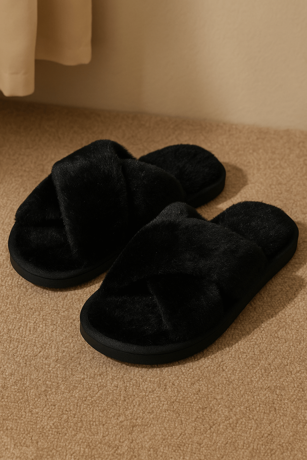 Chaussons cocooning croisés